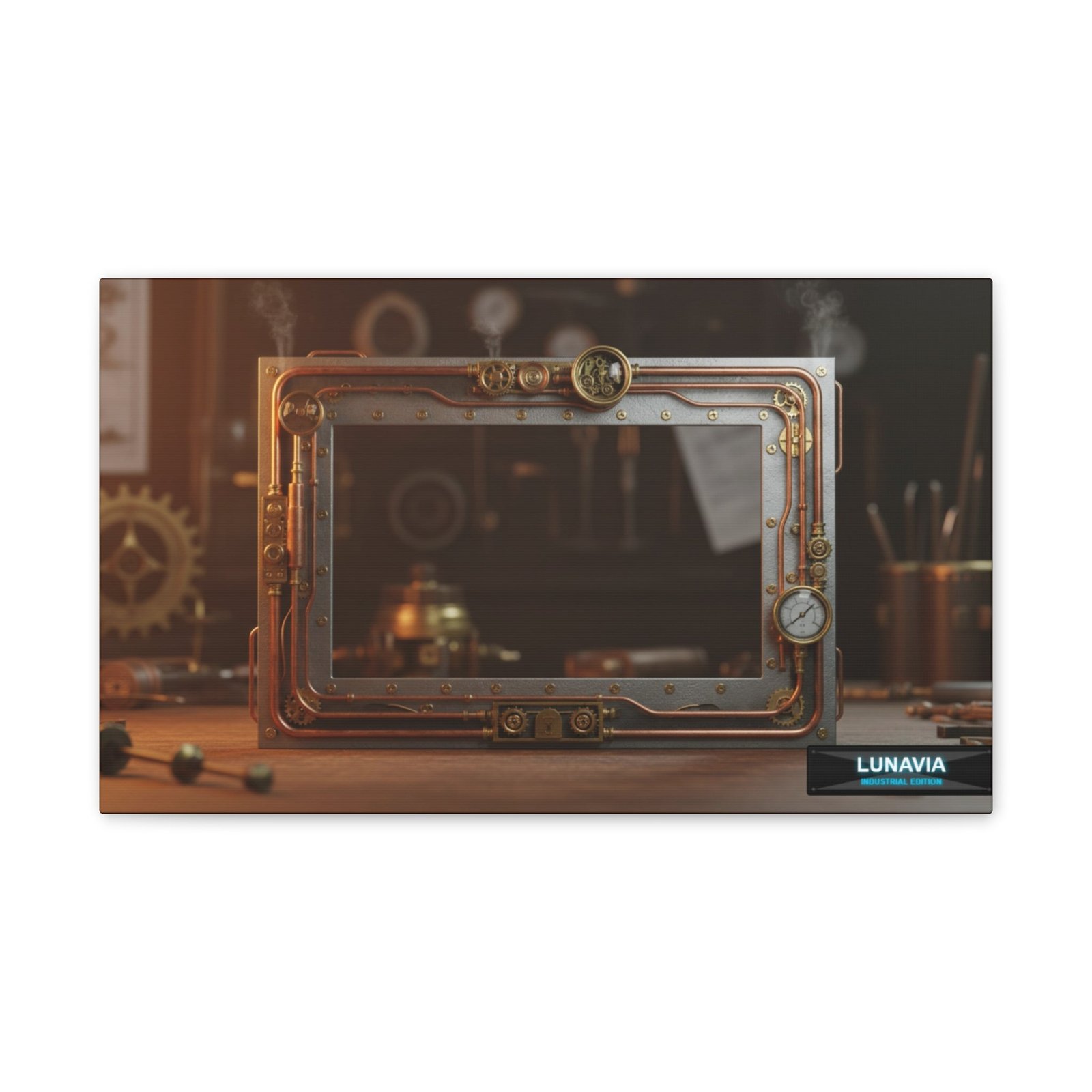 Lunavia Steampunk Frame | Premium Industrial Wall Art