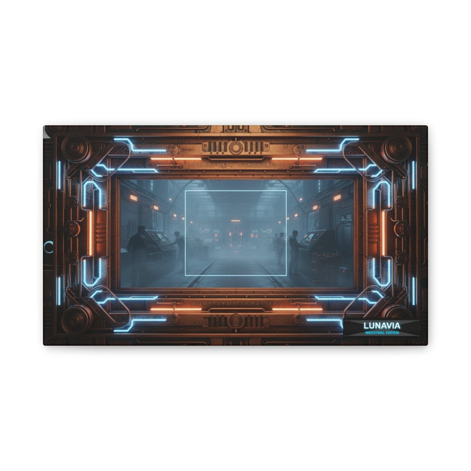 Futuristic Sci-Fi Corridor Canvas Art Print | Premium Decor